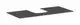 Hansgrohe-HG-Xevolos-E-Konsole-1180-550-mit-Ausschnitt-mittig-fuer-Aufsatzwaschtisch-geschliffen-500-480-und-600-480-Schiefergrau-Matt-54210760 gallery number 1